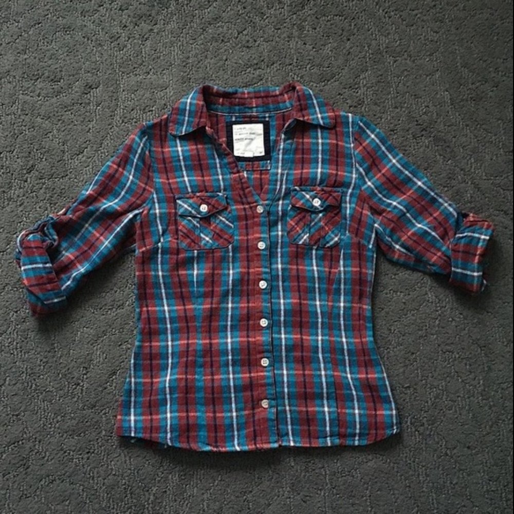 Cute Forever 21 Plaid Button Down